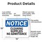 Signmission Cleaning Supplies No Admittance OSHA Notice Sign, Aluminum, 14in W x 10in L, 2PK OS-2PACK-NS-A-1014-L-10652 - alternate 6